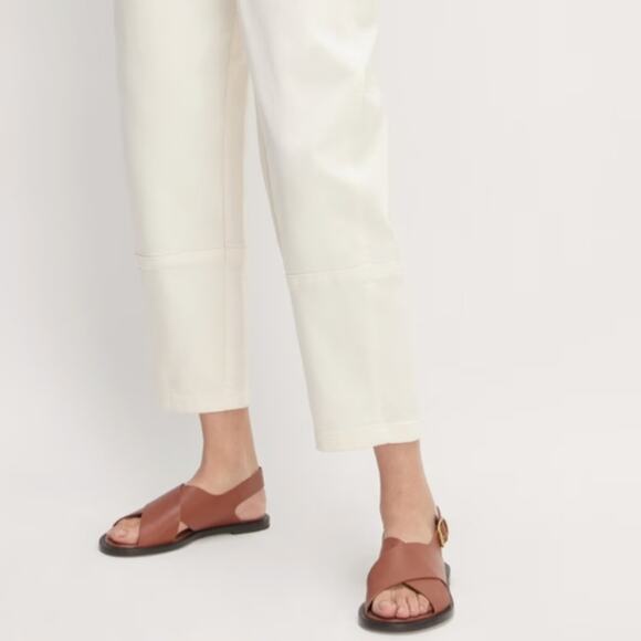 Everlane The City Crossover Sandal Brown Leather Rum Ankle Strap - Women’s 8.5 - Picture 5 of 10